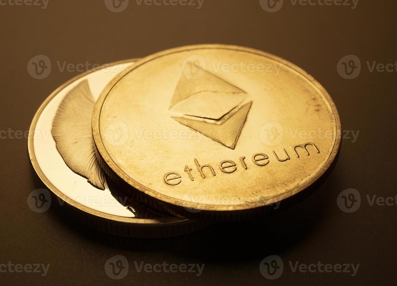 moneda criptográfica ethereum foto