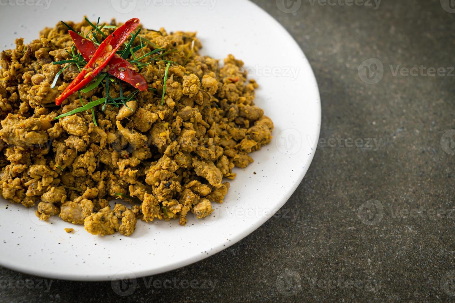 Stir Fried Pork with Yellow Curry Paste photo
