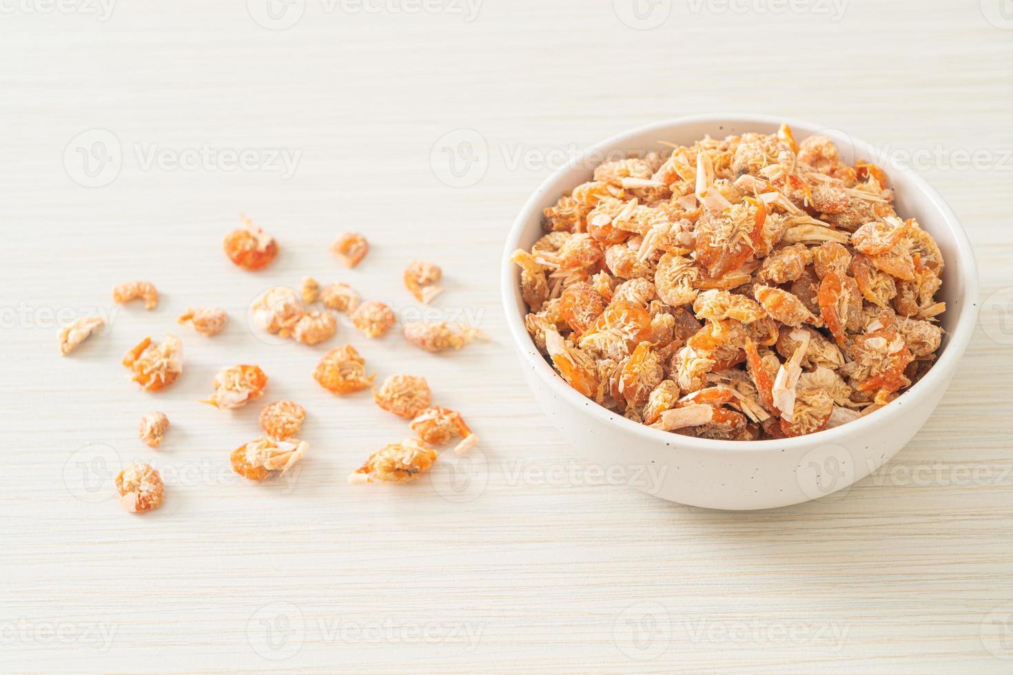 dried shrimps or dried salted prawn photo