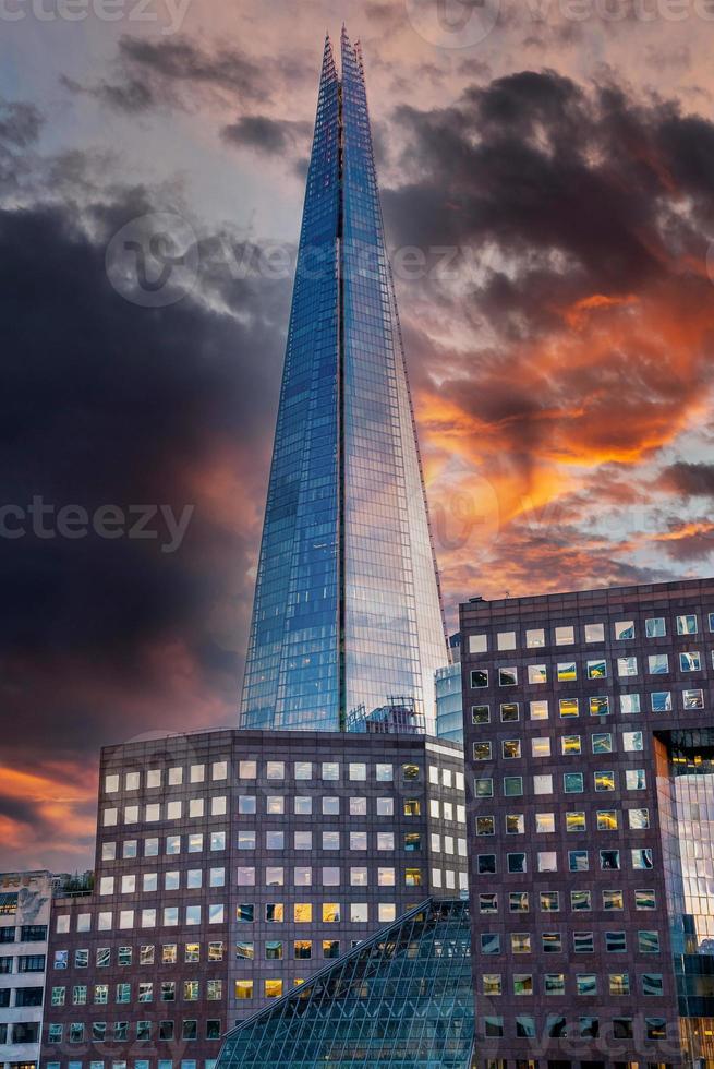 The Shard building and riverside in London, UK. photo