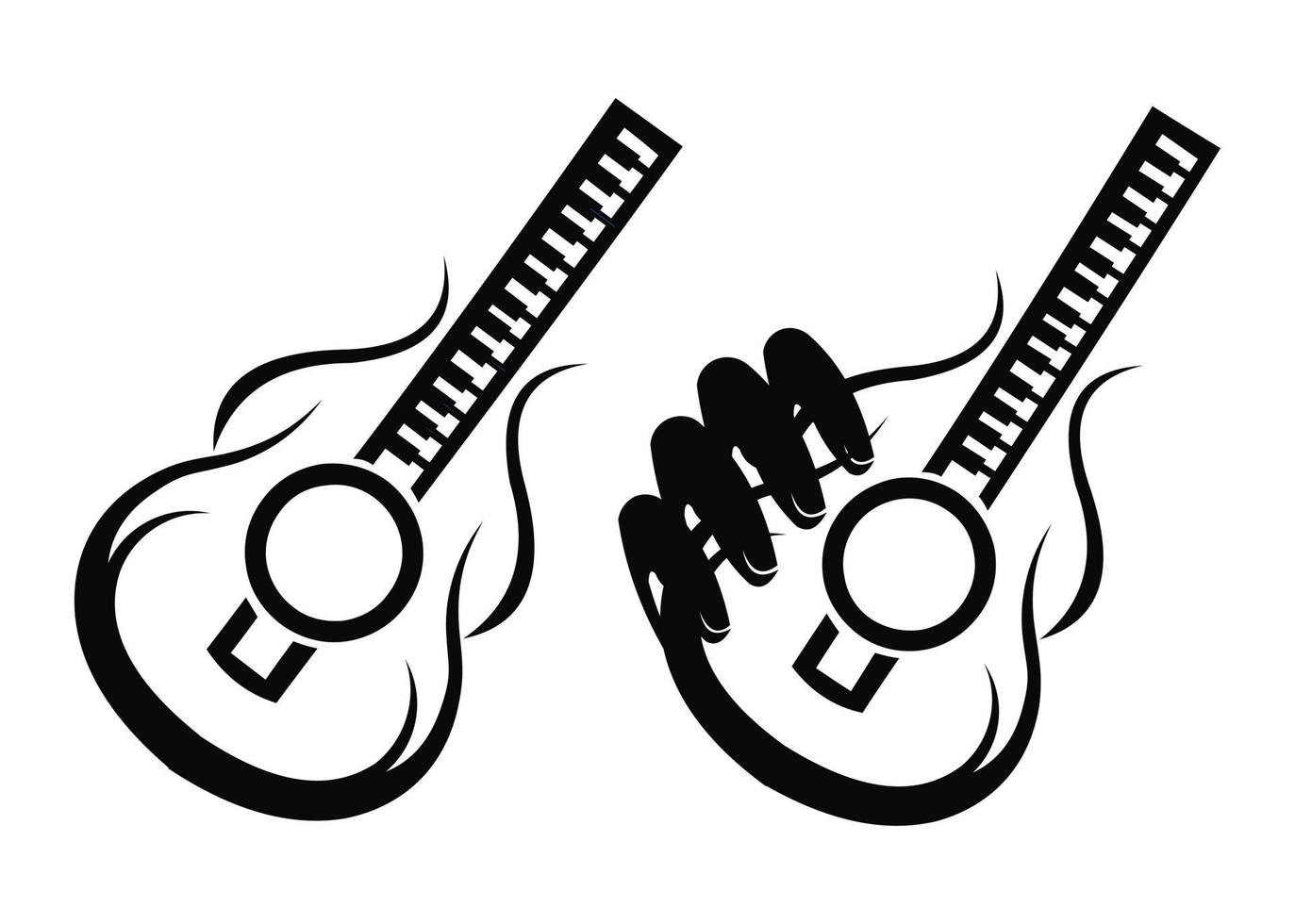 icono de ukelele de la colección de música, plantilla de vector de logotipo de guitarra