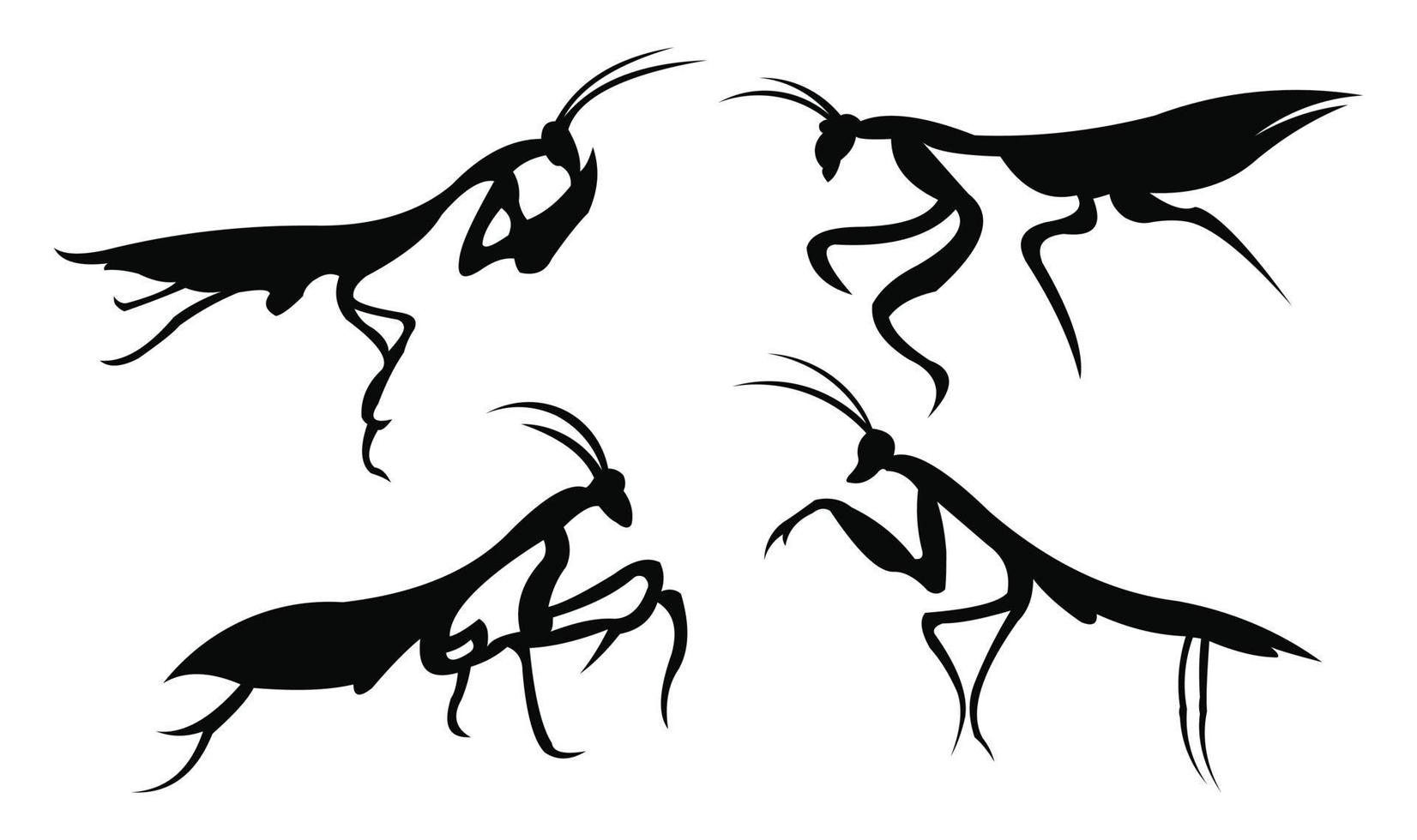 Grasshopper Silhouette logo vector illustration