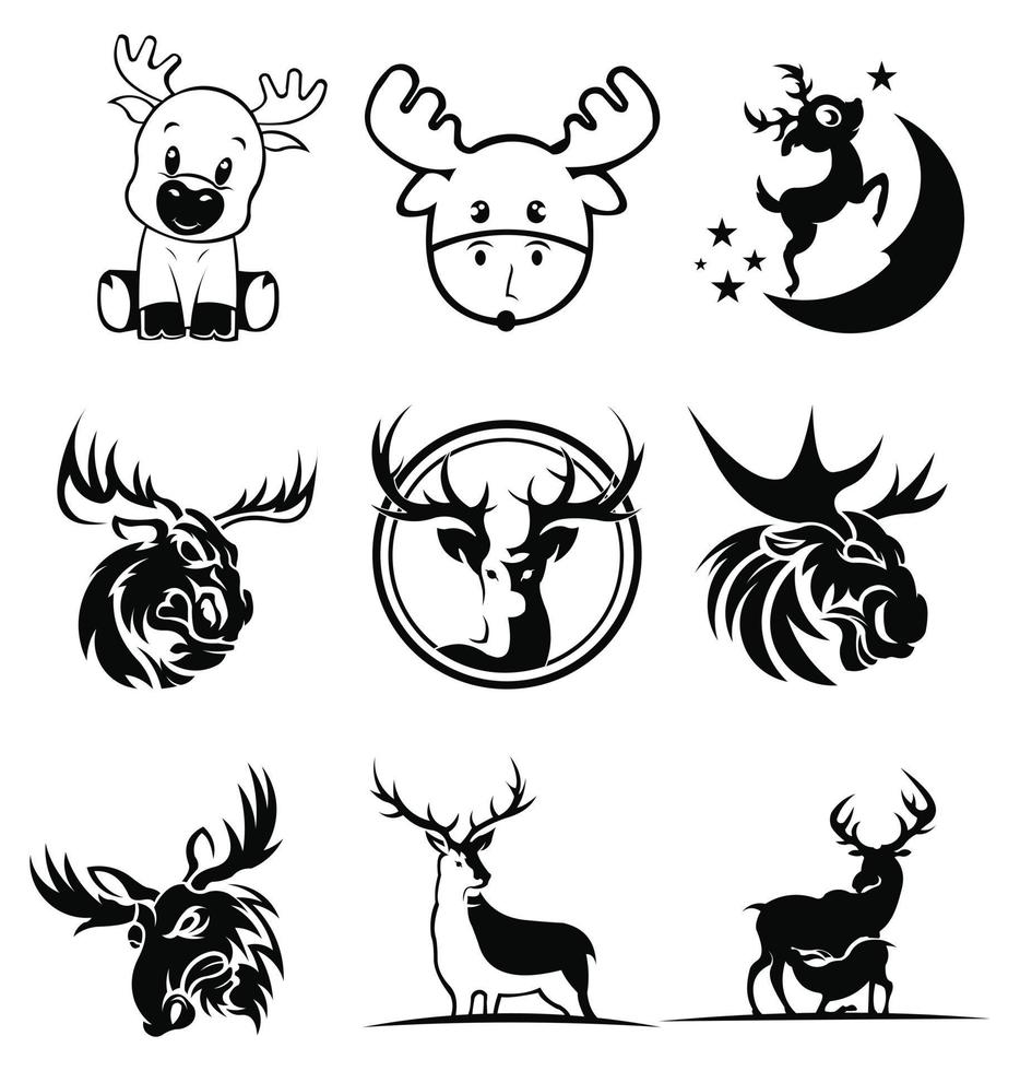 Cute cartoon character deer . Stylish moose in glasses. deer Cool picture is great for children's products vector