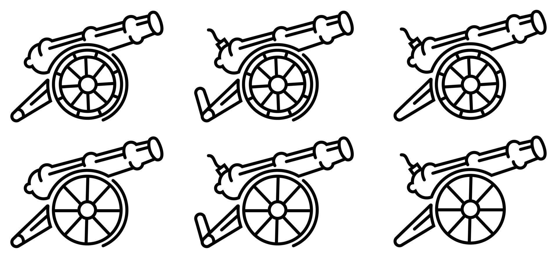 cannon artillery logo design vector icon,Museum  cannon symbol stock vector