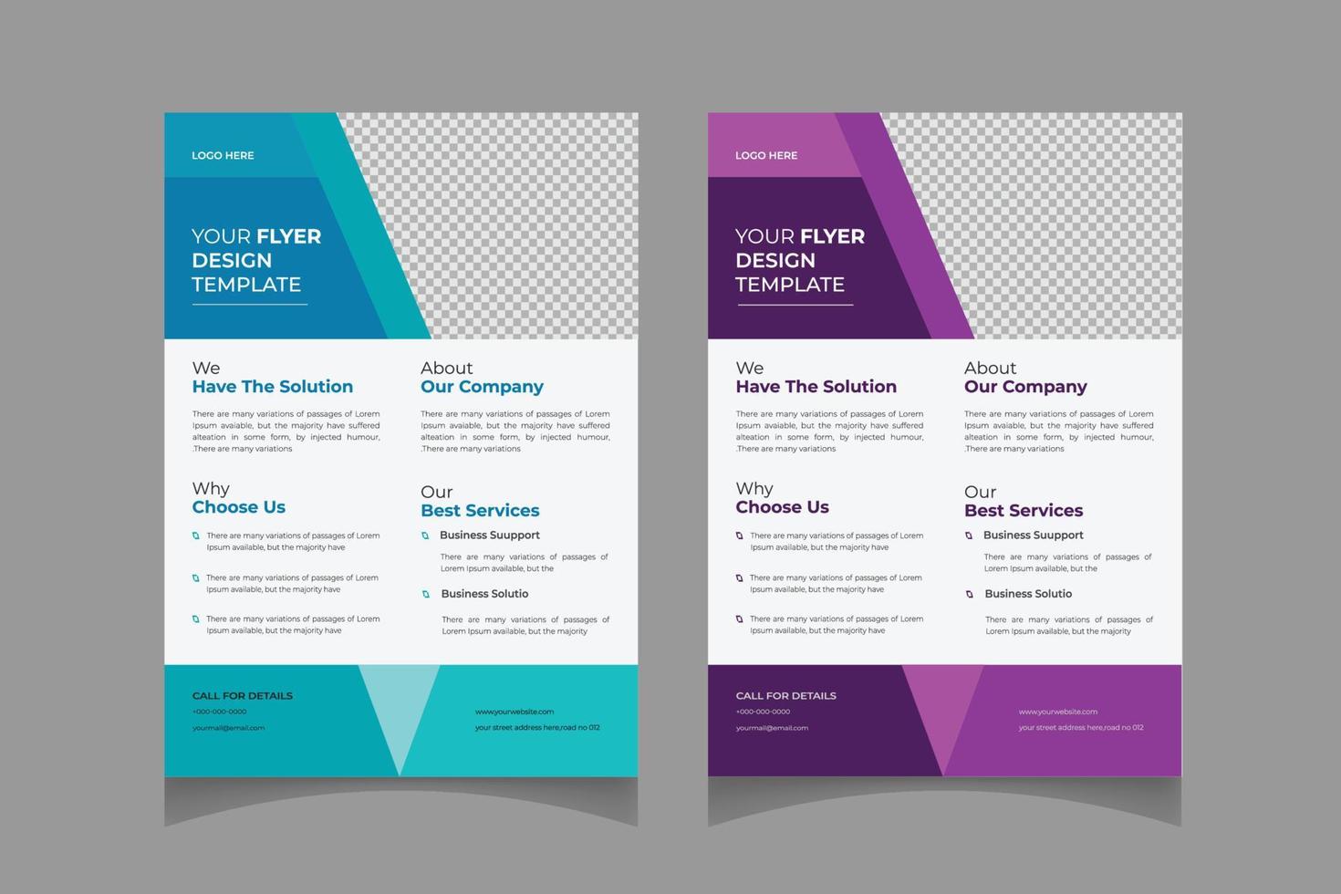 Business flyer design template vector