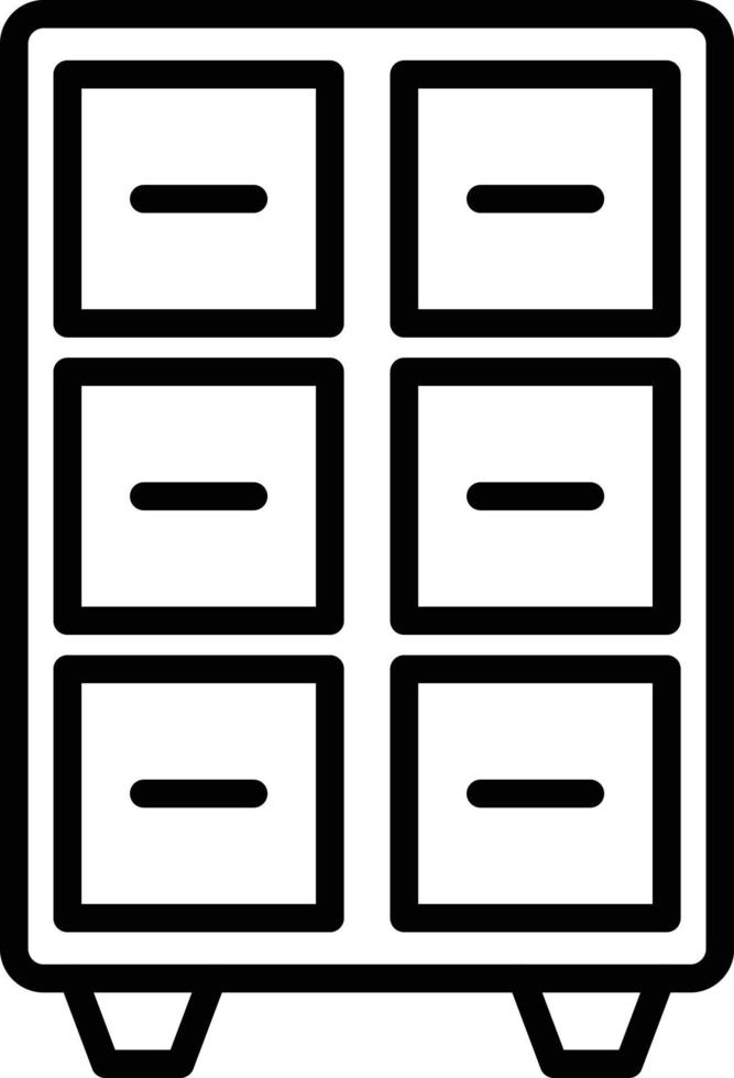 Filing Cabinet Icon Style vector