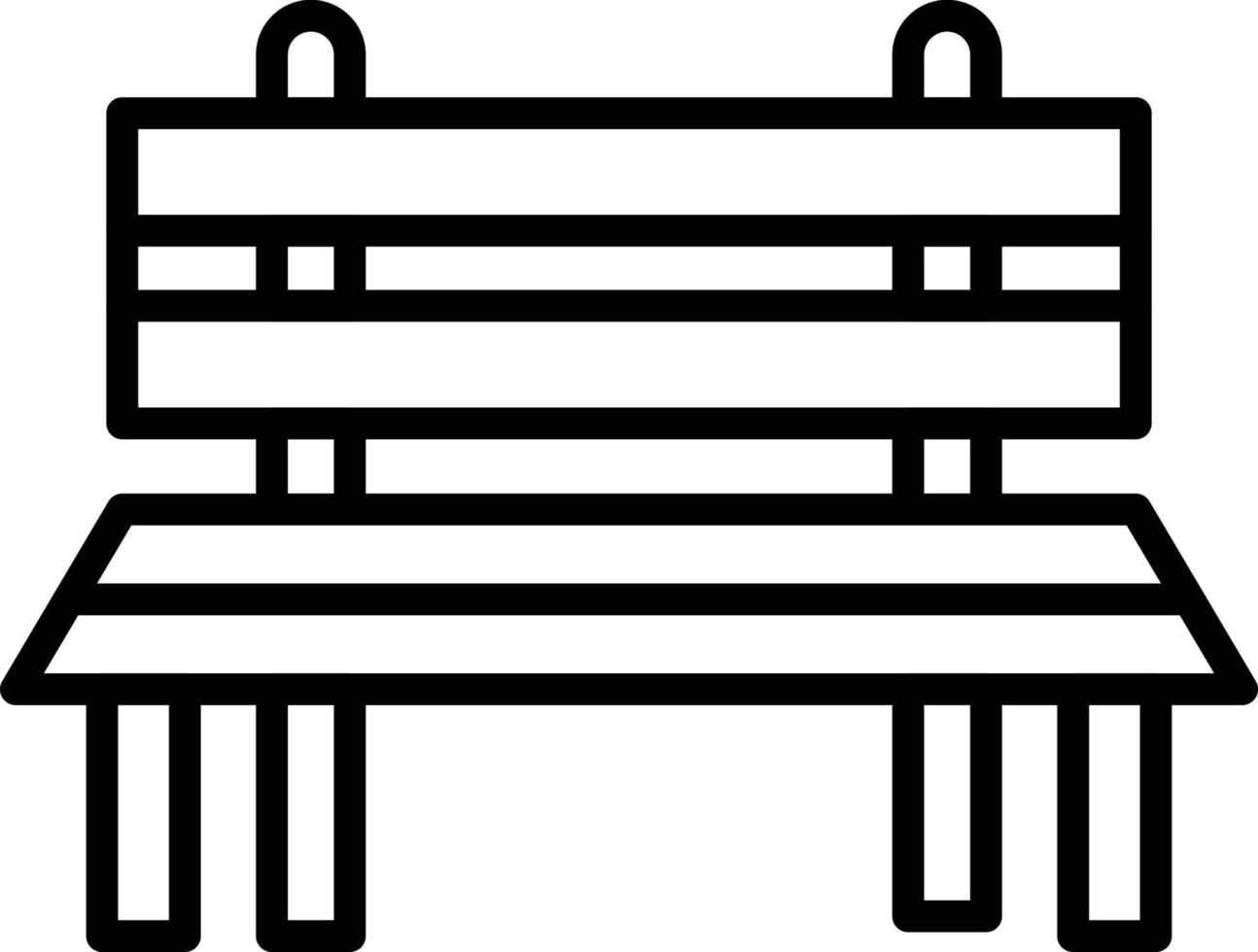 Bench Icon Style vector