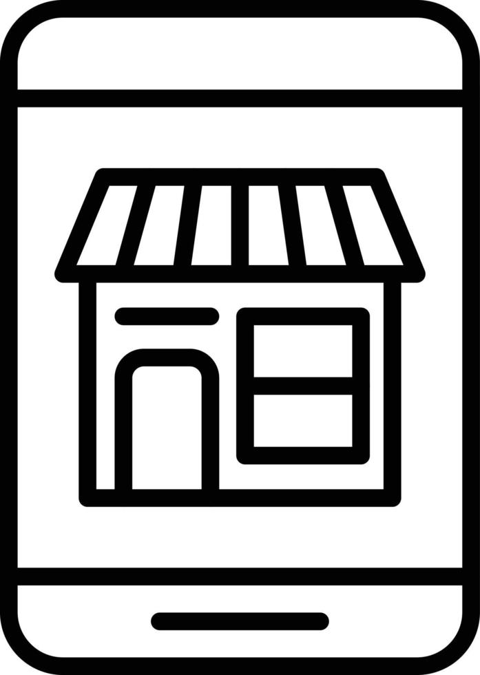 Online Shop Icon Style vector