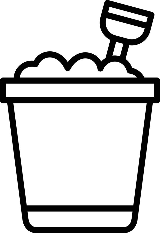 Sand Bucket Icon Style vector