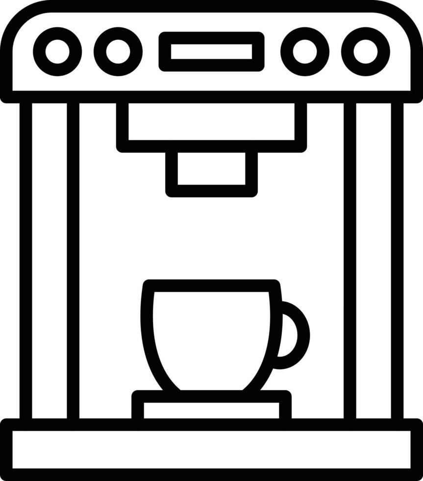 estilo de icono de máquina de café vector