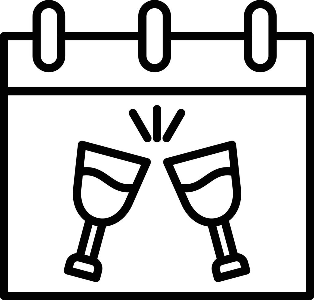 New Year Calendar Icon Style vector