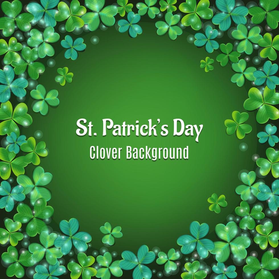 Happy St Patricks Day on Clover Background vector