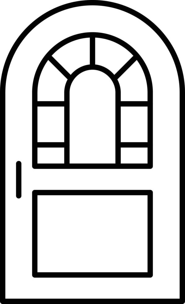 estilo de icono de puerta vector