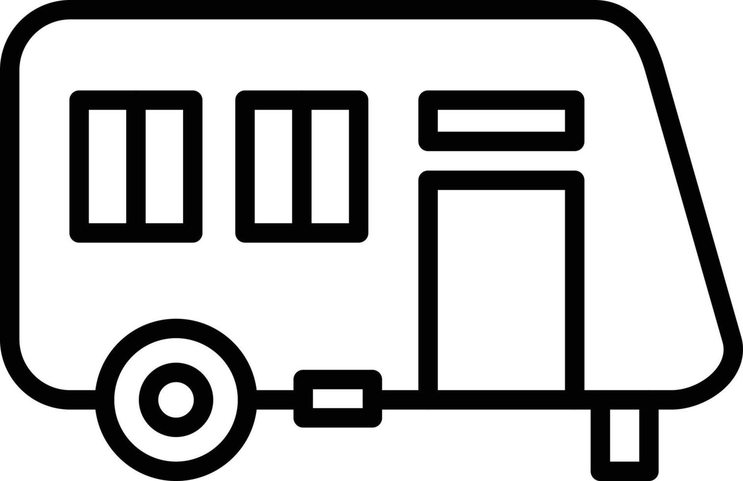 Caravan Icon Style vector