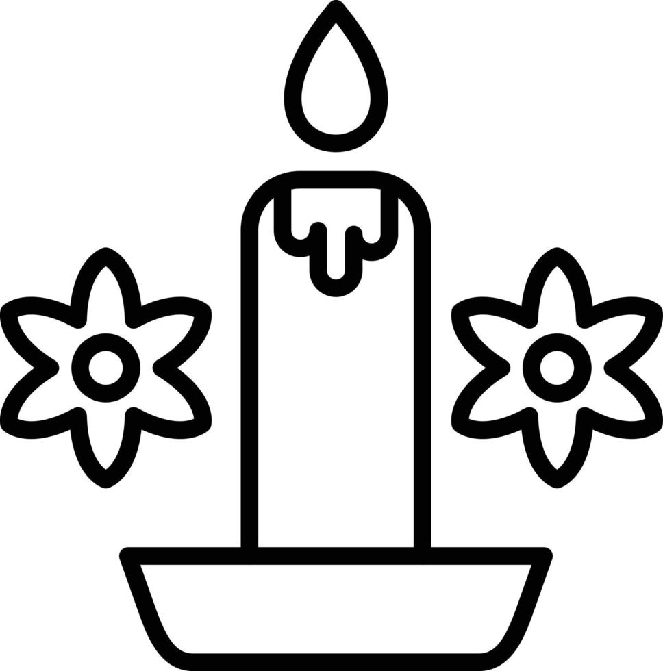 estilo de icono de vela perfumada vector