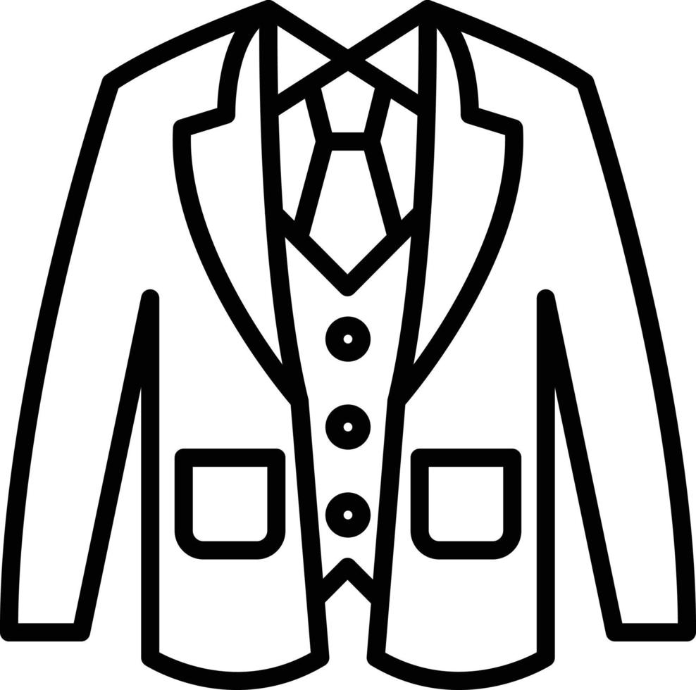 Wedding Men Suit Icon Style vector