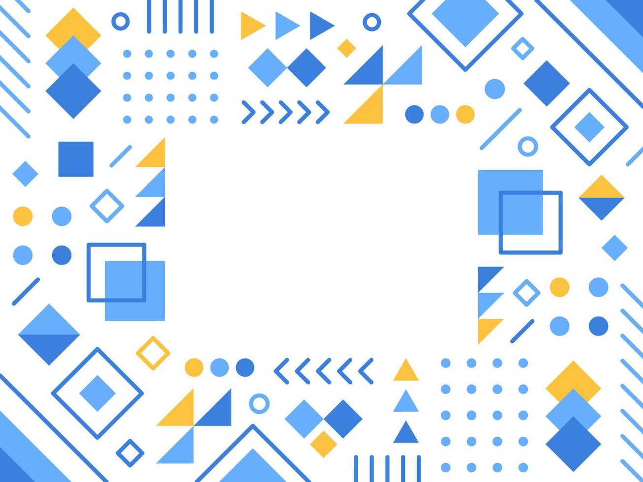 Yellow Blue Abstract Geometric Background vector