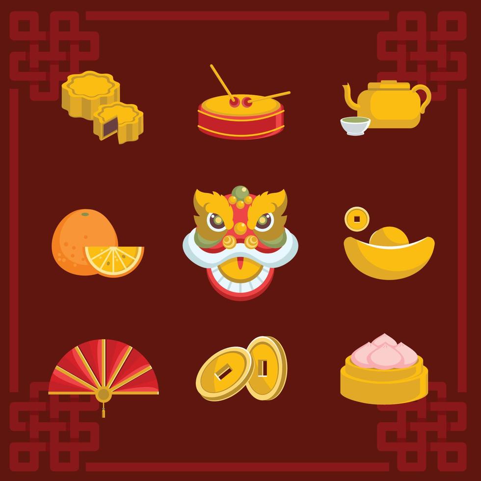 Chinese New Year Icon Set vector