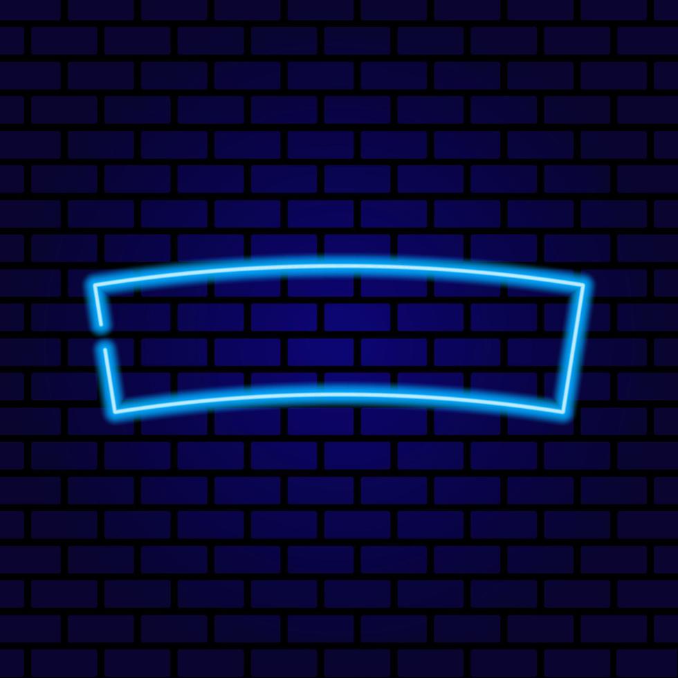 Neon signboard. Vintage frame. Retro neon lamp with Space for text. Vector illustration.