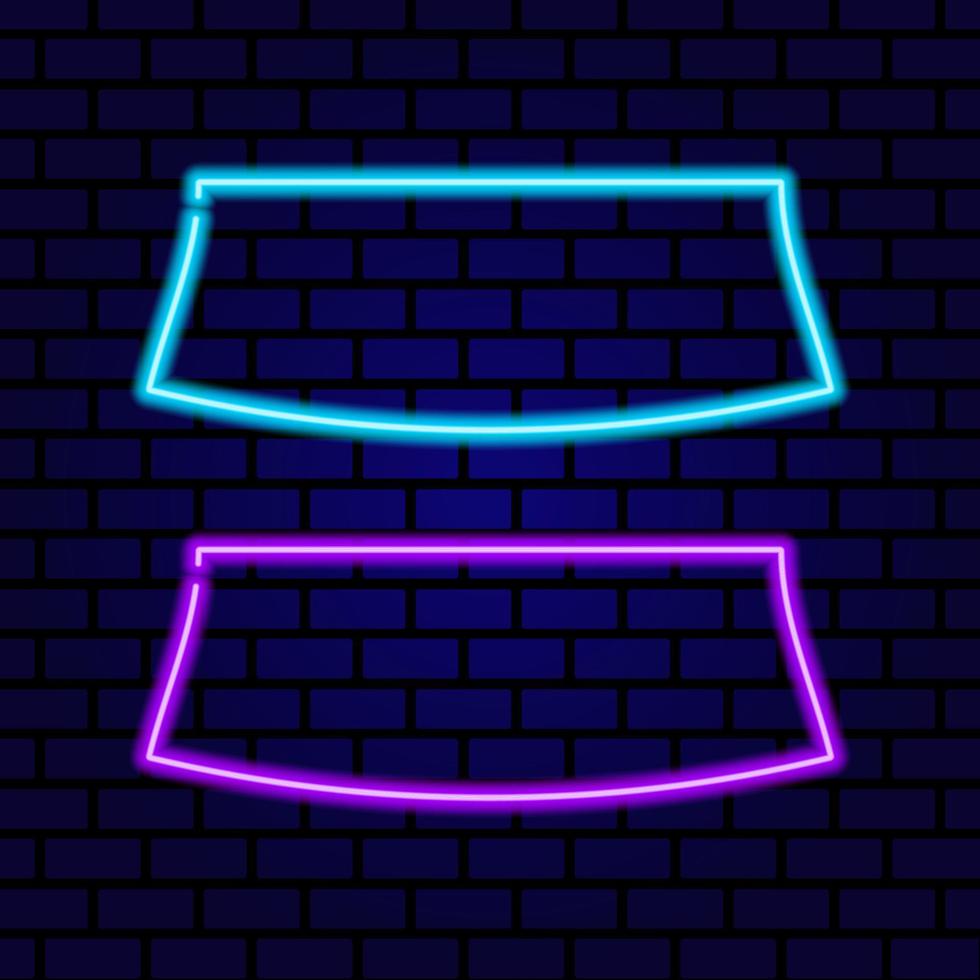 Neon signboard. Vintage frame. Retro neon lamp with Space for text. Vector illustration.