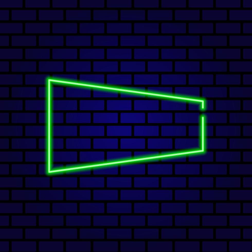 Neon signboard. Vintage frame. Retro neon lamp with Space for text. Vector illustration.