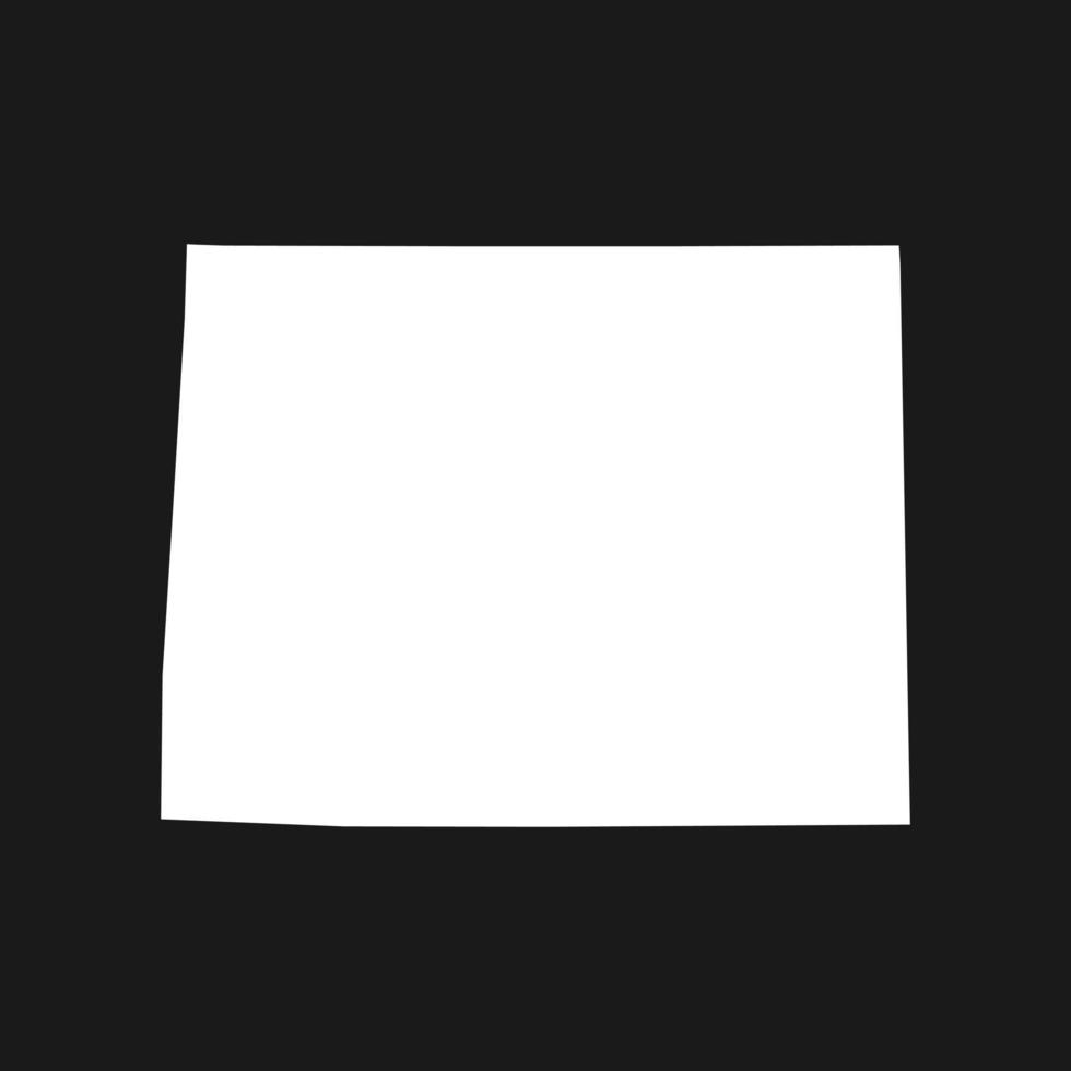Wyoming map on black background vector