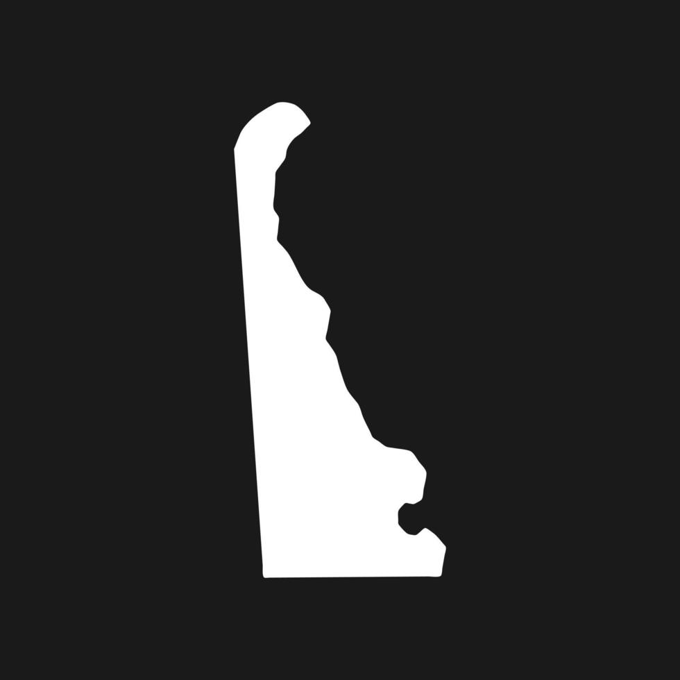 Delaware map on black background vector