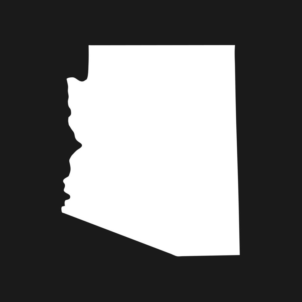 Arizona map on black background vector