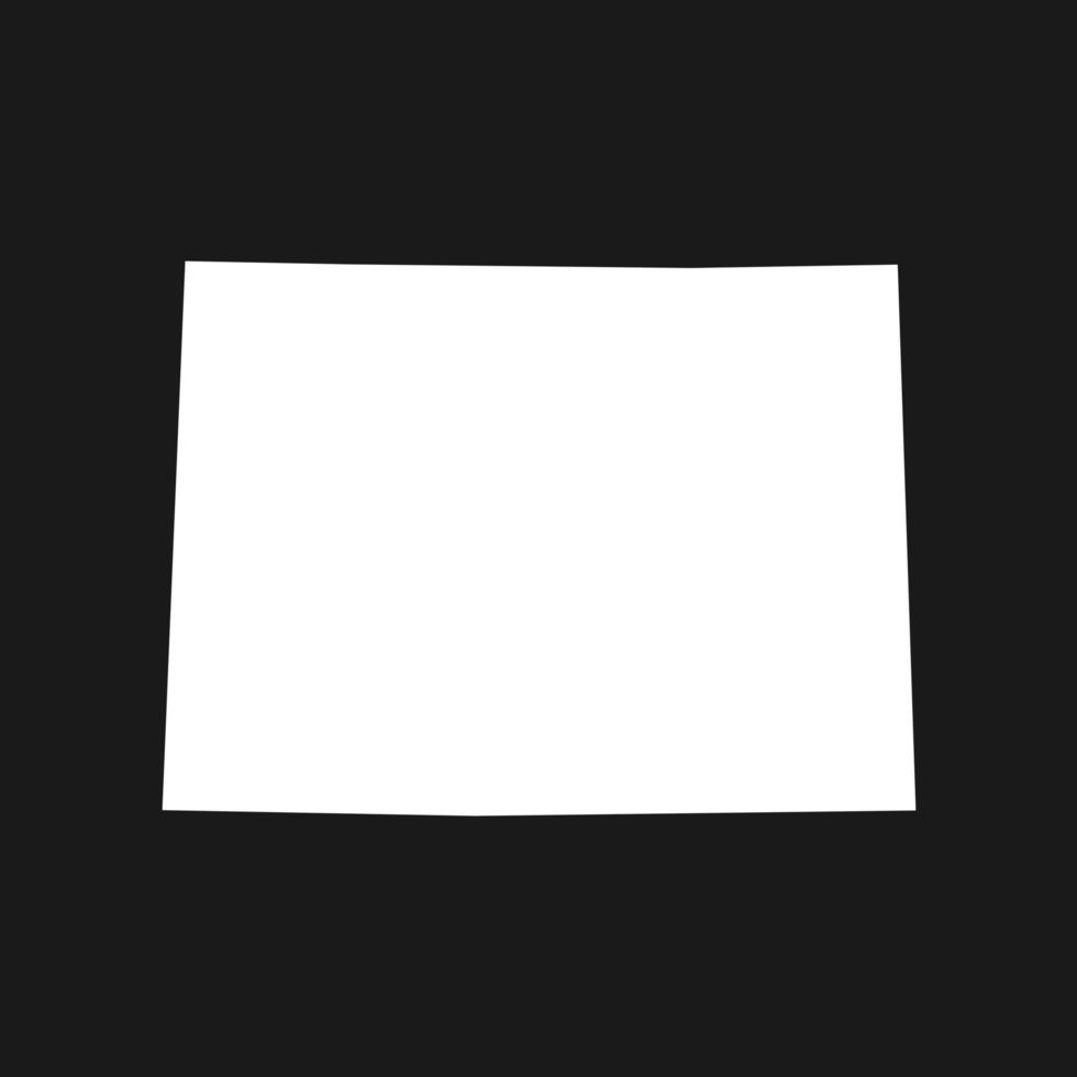 Colorado map on black background vector