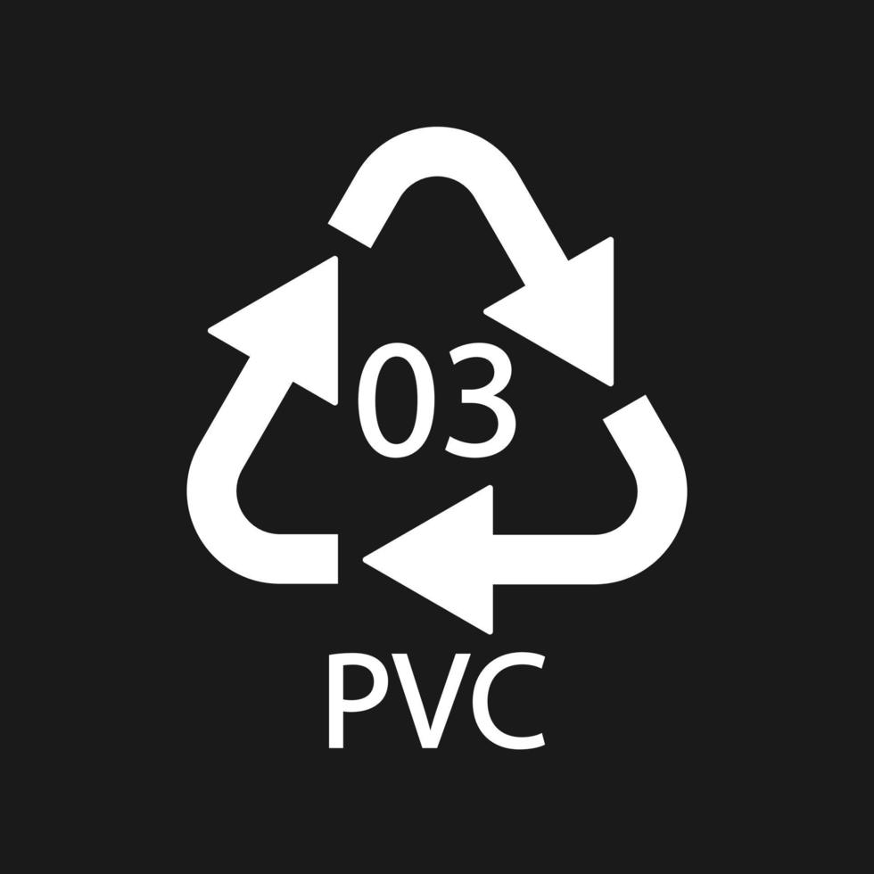 High-density Polyethylene 03 PVC Icon Symbol vector