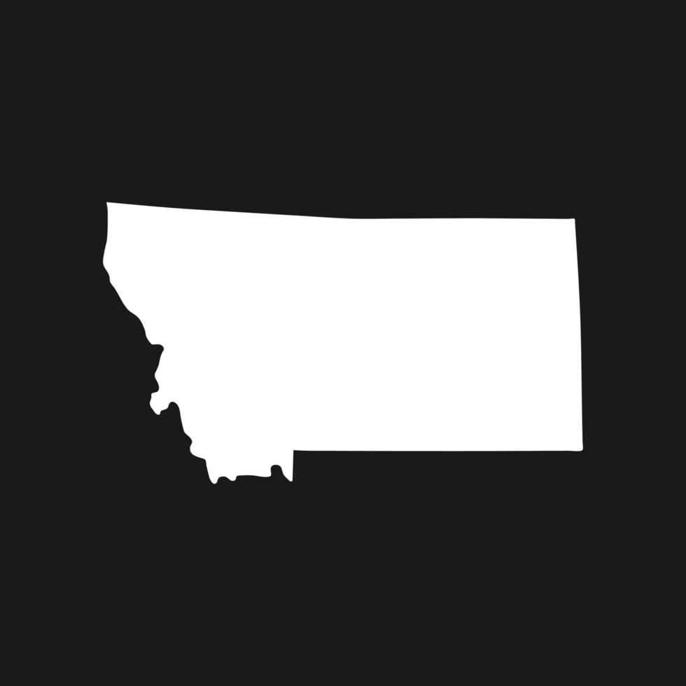 Montana map on black background vector