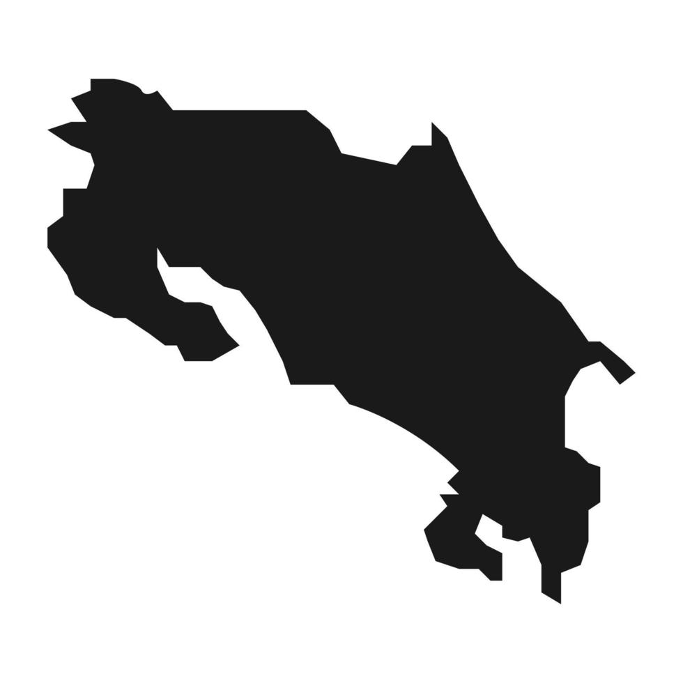 Costa Rica black map on white background vector