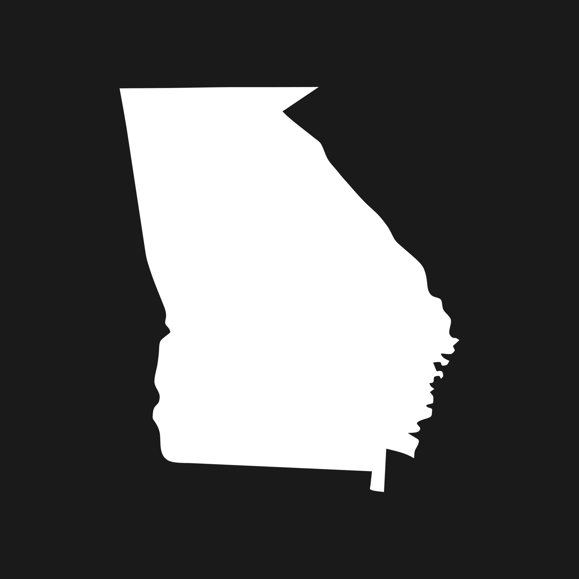 Georgia map on black background 5091131 Vector Art at Vecteezy