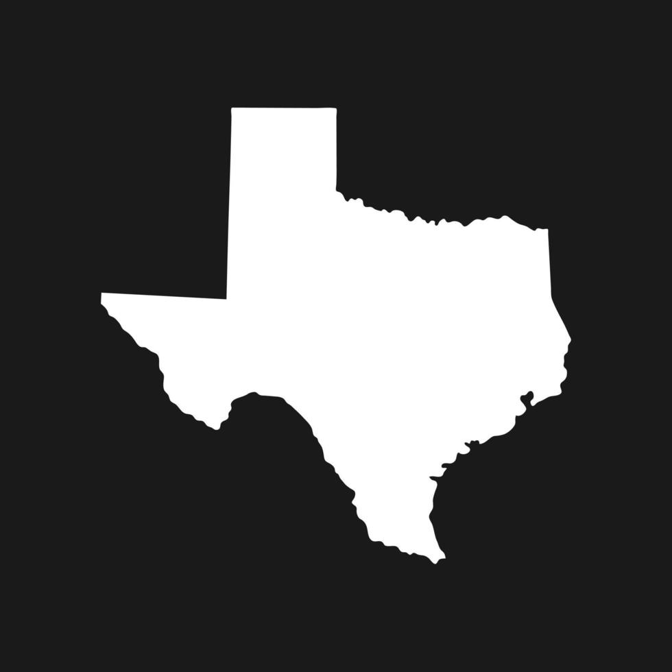 Texas map on black background vector