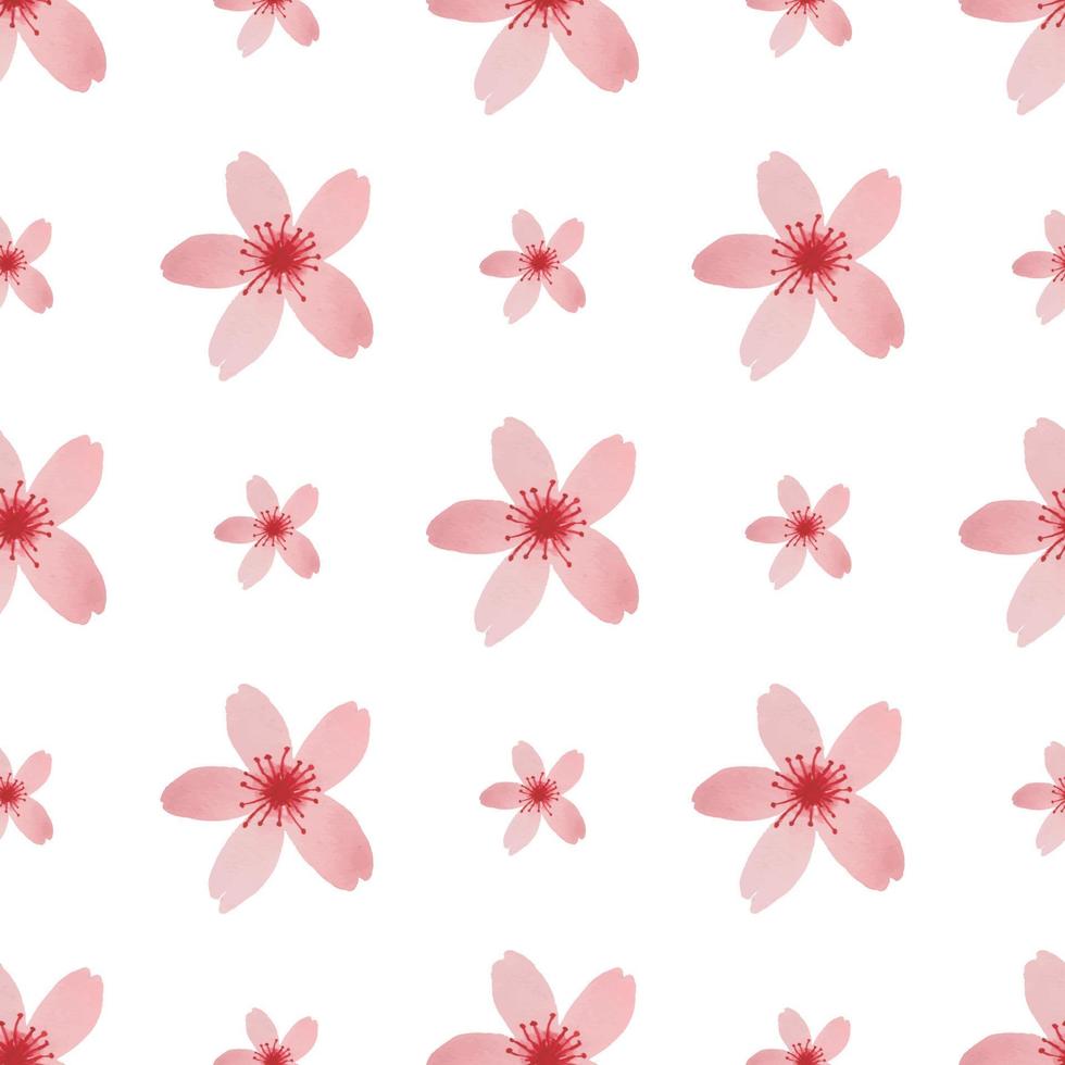 Watercolor flower seamless pattern vector