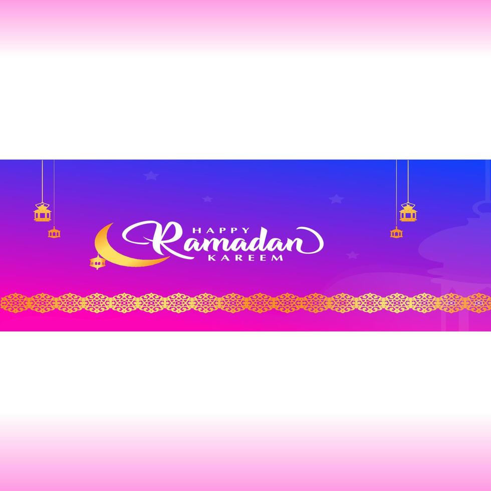 ramdan kareem bakcground con mezquita - banner ramdan mubarak - banner islámico 2022 vector