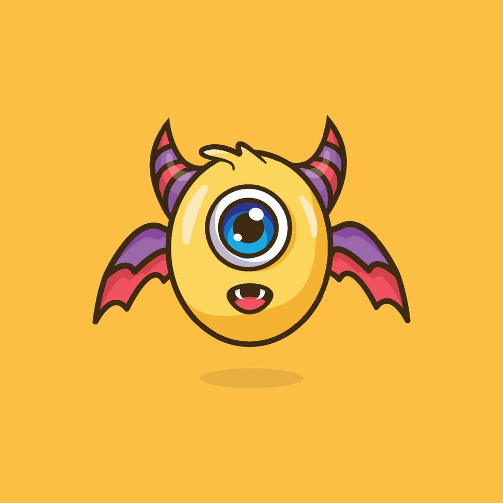 Vector cute monster set in cartoon style. alien cartoon character free vector cute illustration