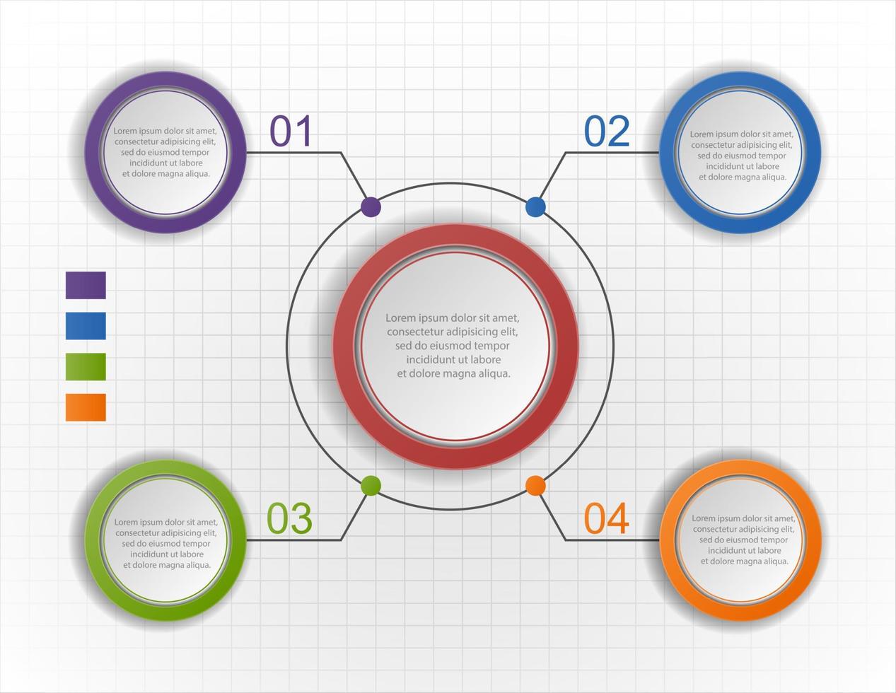 gráfico infográfico circular, diagrama, esquema vector