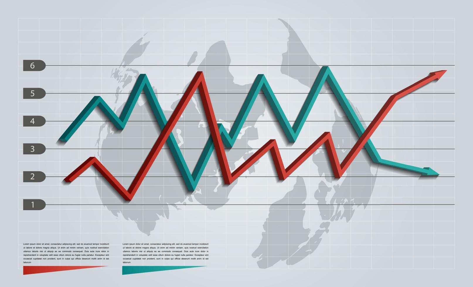 Business infographic arrow graph vector