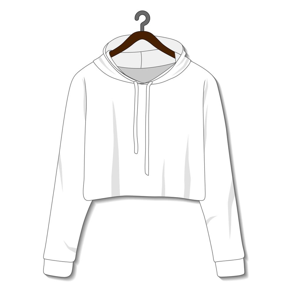 Female hoodie template isolated on a white background vector