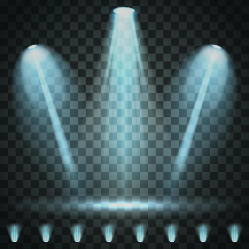 Showtime background illuminated by spotlights vector