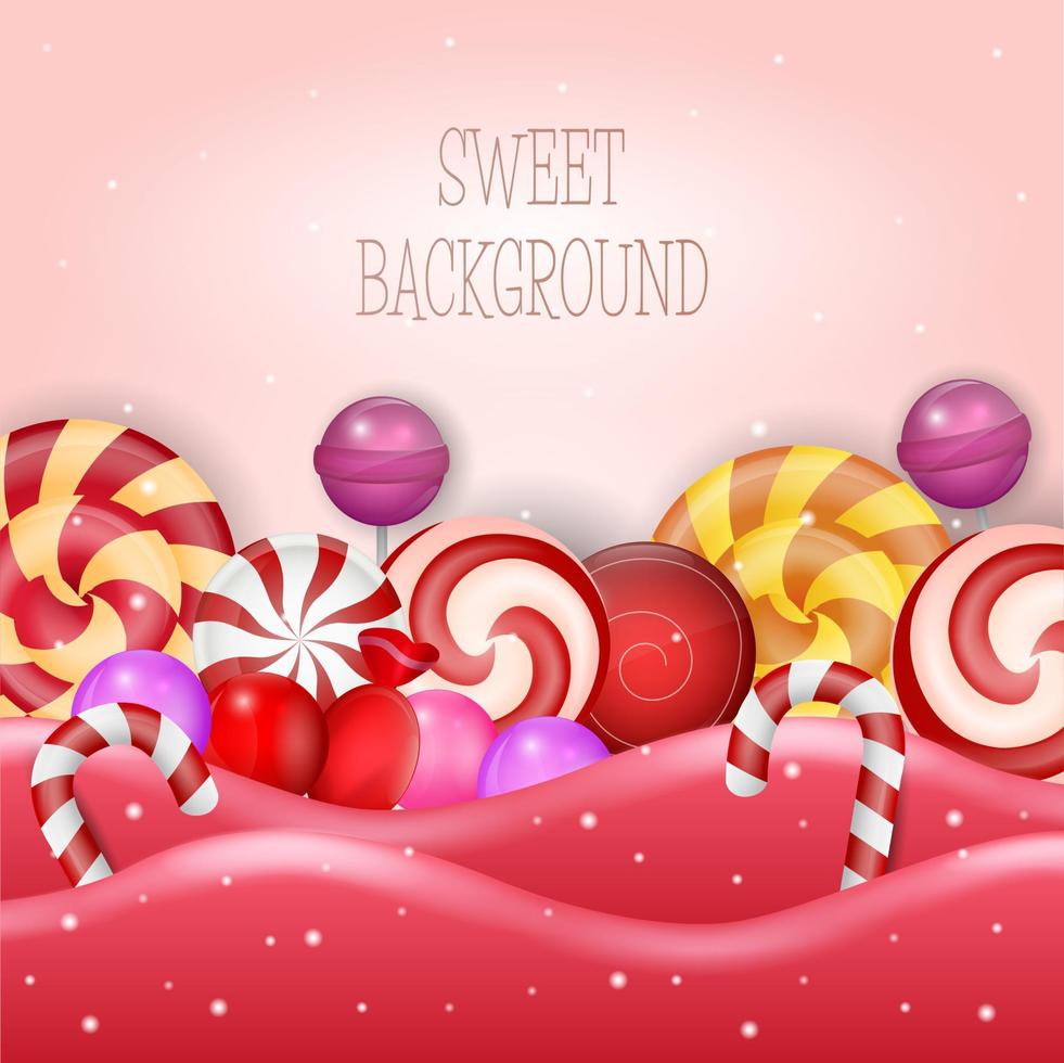 Abstract background with sweet candy vector