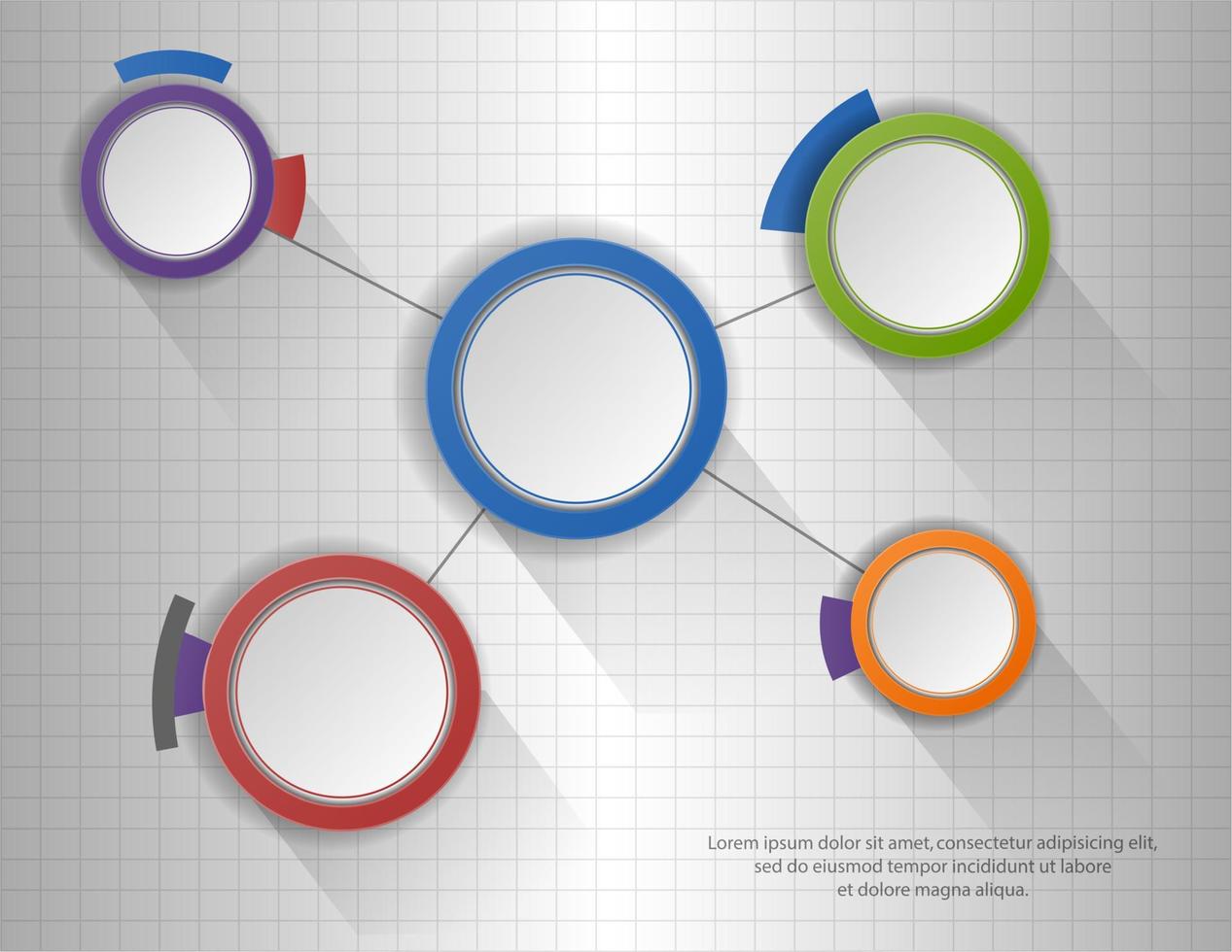 gráfico infográfico circular, diagrama, esquema vector