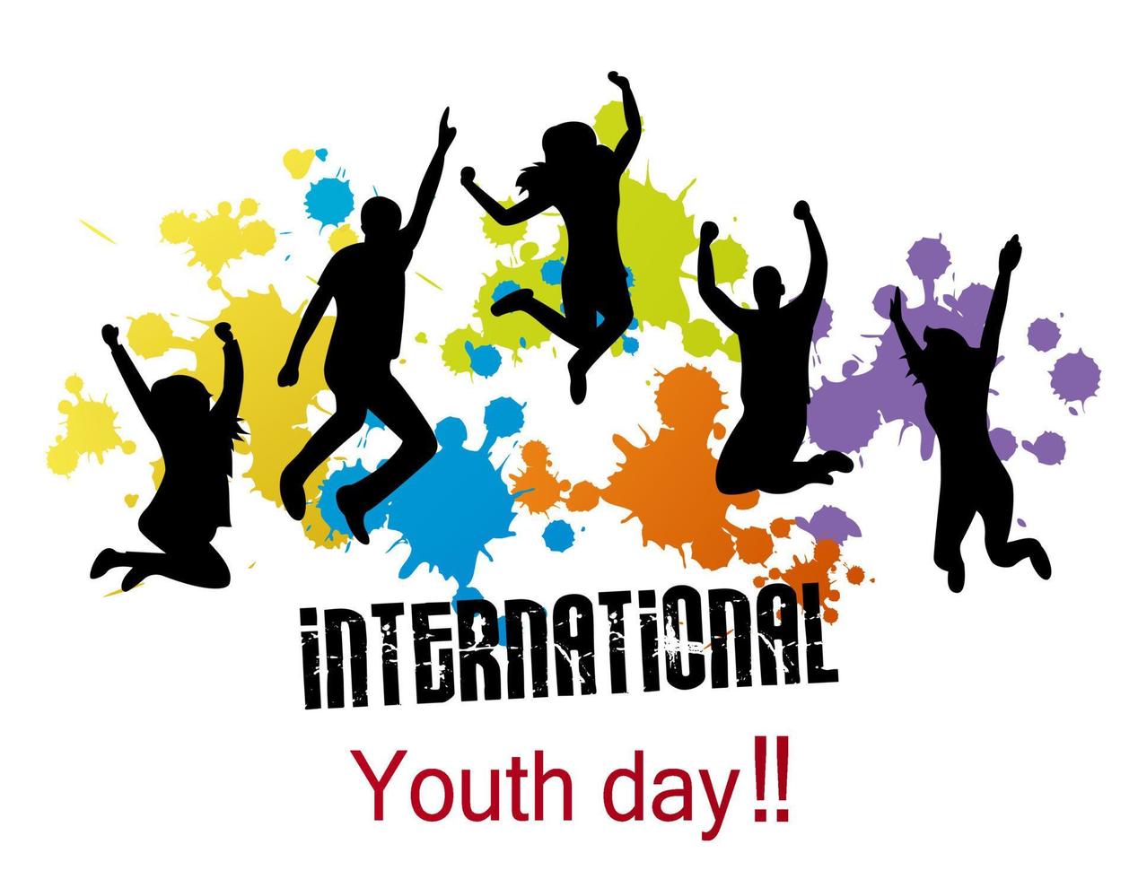 fondo del día internacional de la juventud vector