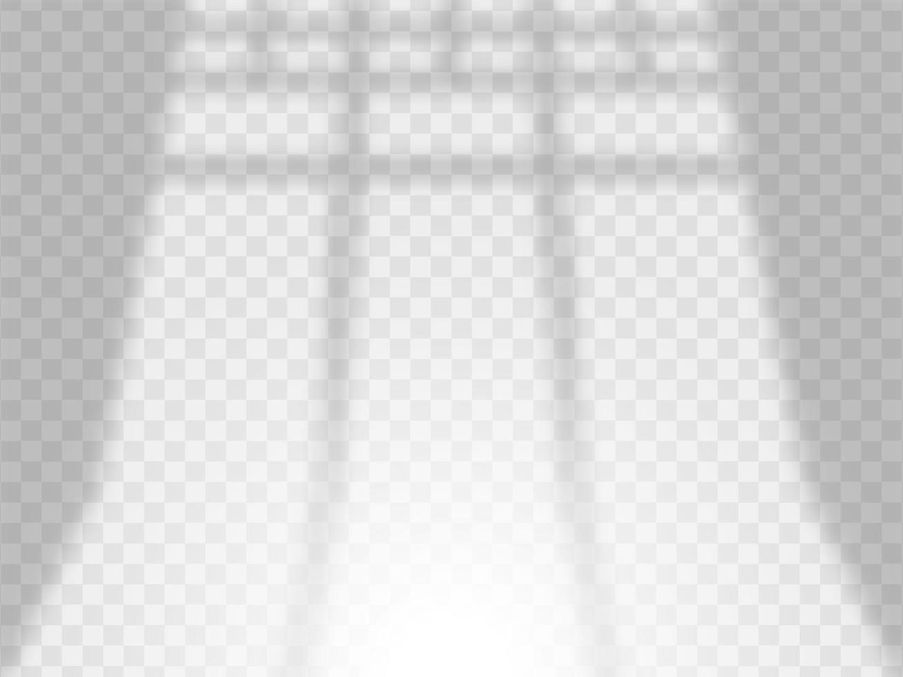Shadow overlay effect. Natural shadows from window isolated on transparent background. Vector soft shadow and light overlay effect.