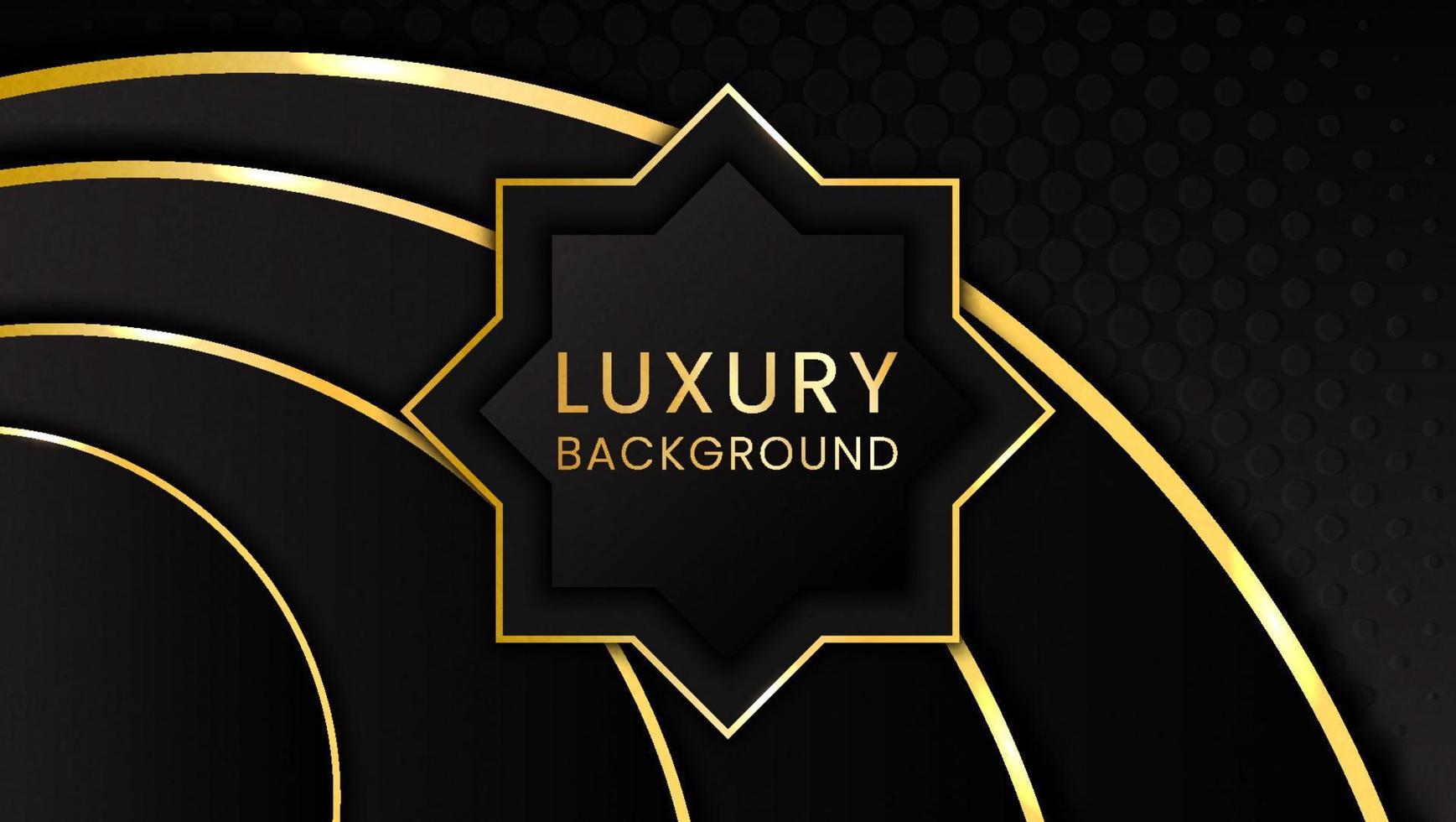 Elegant and Luxury background concept with gold and glitter texture and line. Vector Illustration
