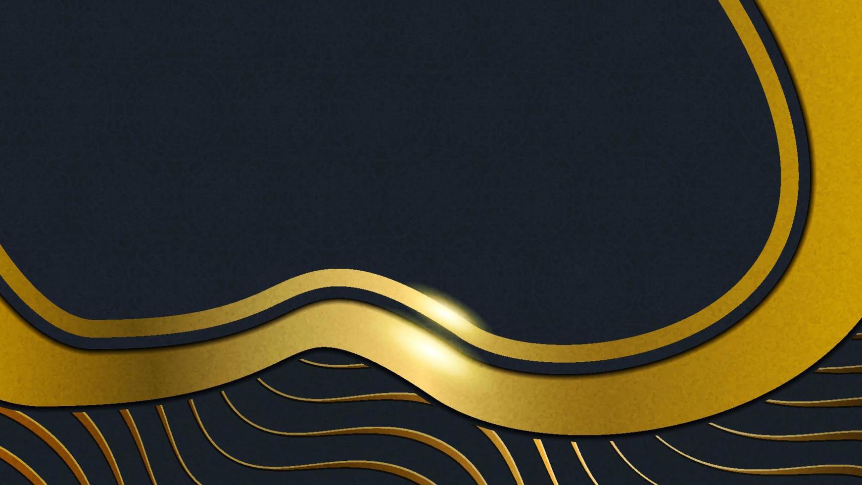 Elegant and Luxury background concept with gold and glitter texture and line. Vector Illustration