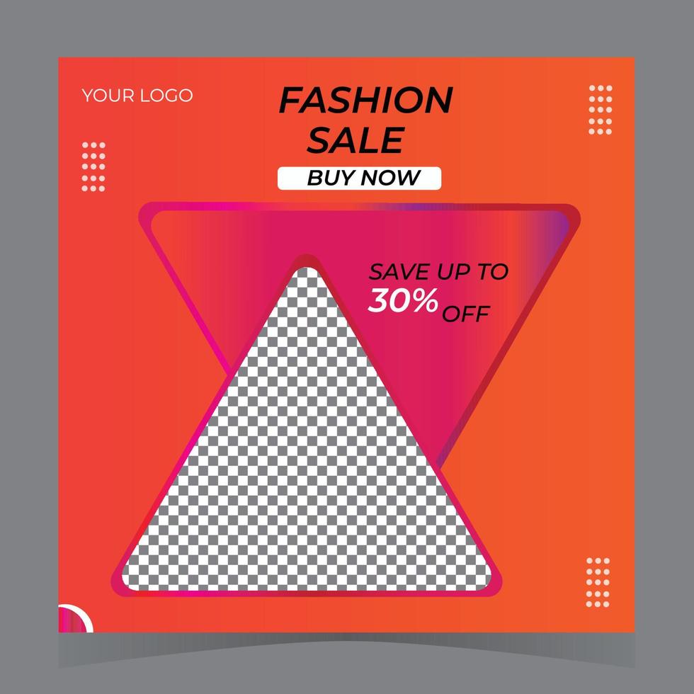 Social media post fashion design vector