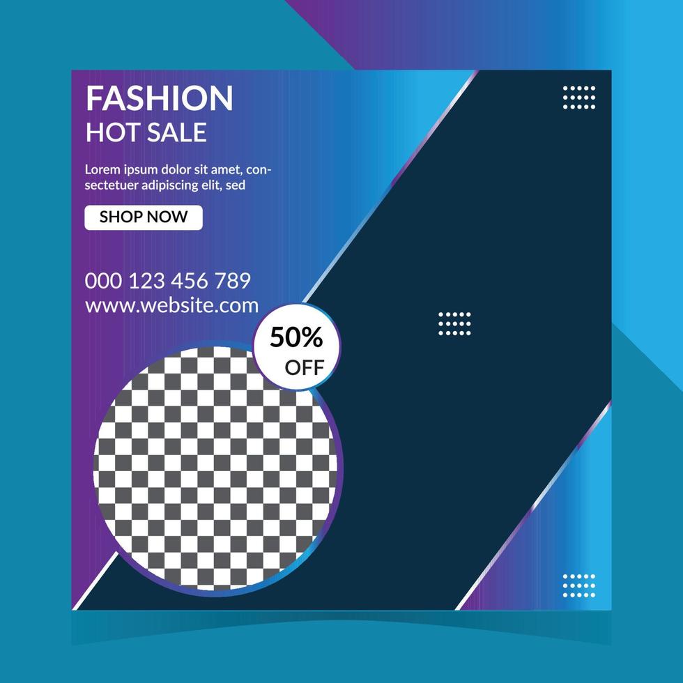 Fashion social media post design vector