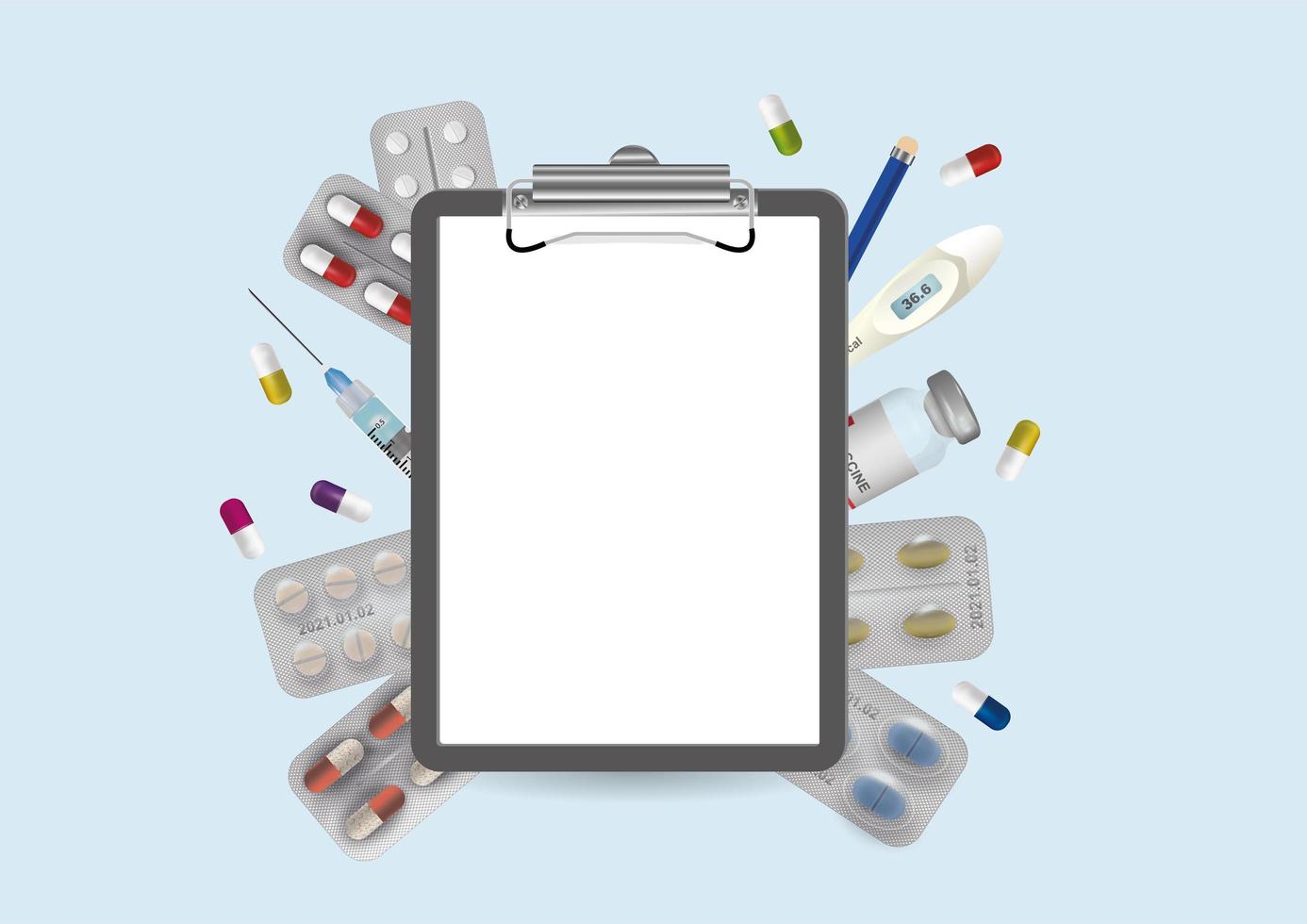 Medical background for stands, booklets, flyers, medical centers and education for doctors and patients vector